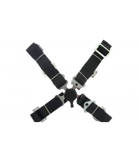 Racing seat belts 4p 2" Black - Quick