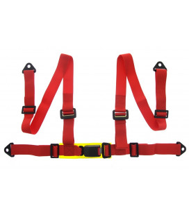 Racing seat belts 4p 2" Red - E4