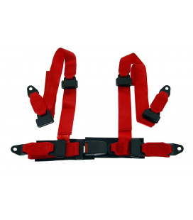 Racing seat belts 4p 2" Red - Monza
