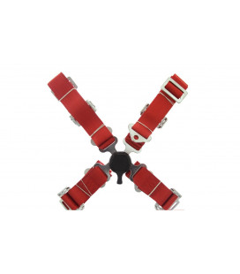 Racing seat belts 4p 2" Red - Quick