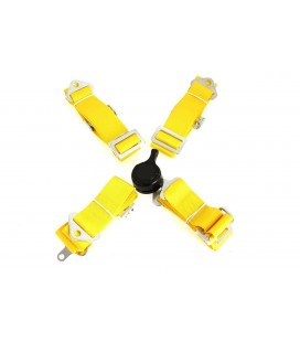 Racing seat belts 4p 2" Yellow - Quick