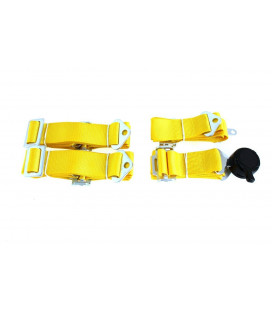 Racing seat belts 4p 2" Yellow - Quick