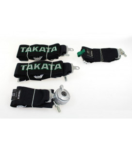 Racing seat belts 4p 3" Black - Takata Replica harness