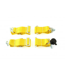 Racing seat belts 4p 3" Yellow - Quick