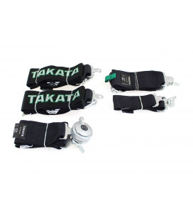 Racing seat belts 5p 3" Black - Takata Replica harness