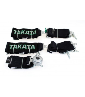 Racing seat belts 6p 3" Black - Takata Replica harness