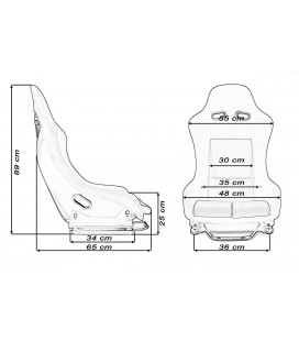 Racing seat GTR PVC BLACK