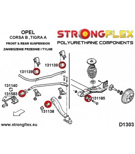 131140A: Front tie bar to chassis bush 34mm SPORT