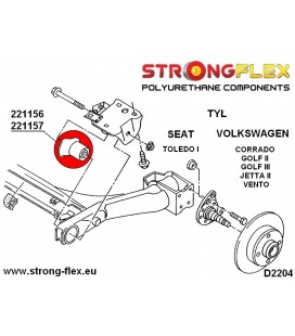 221156A: Rear subframe bush 45mm SPORT