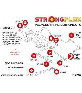 271152A: Rear tie bar to hub front bush SPORT