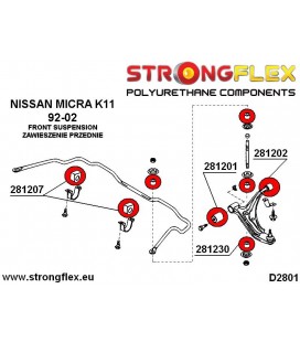 281202A: Front wishbone rear bush SPORT