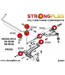 101359A: Front and rear anti roll bar link bush SPORT