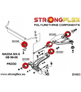 101360A: Front lower front suspension bush SPORT