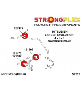 121502A: Front wishbone front bush 12mm SPORT