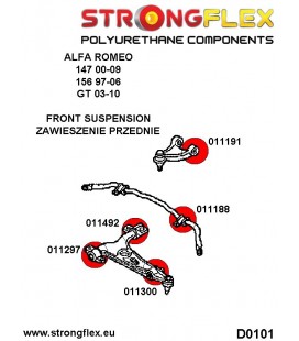 016075A: Front suspension bush kit SPORT