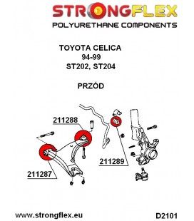 216120A: Front suspension polyurethane bush kit SPORT