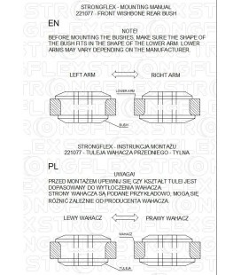 226017A: Front suspension bush kit SPORT