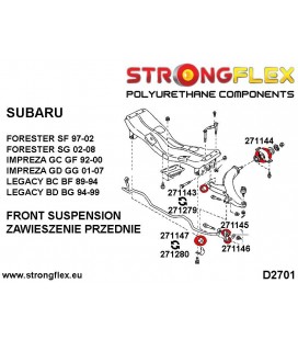 276035B: Front wishbone bush kit