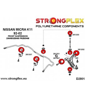 286055B: Front suspension bush kit