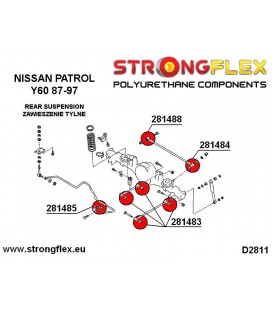 286132A: Rear suspension bush kit SPORT