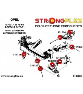 136157B: Full suspension polyurethane bush kit