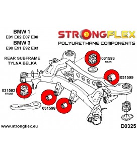 031598A: Rear diff front mounting bush SPORT