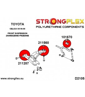 216161A: Front suspension bush kit SPORT