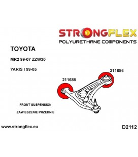 211686A: Front wishbone rear bush SPORT