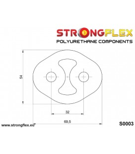 000003B: Exhaust mount hanger 32mm