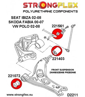 226223A: Front suspension bush kit SPORT