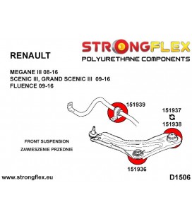 151937B: Front lower arm - rear bush 58mm