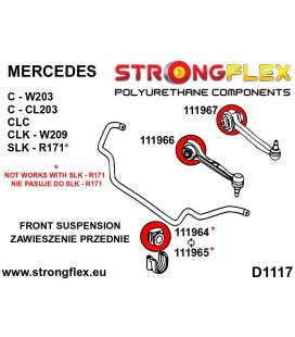 116241A: Front suspension bush kit SPORT