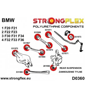 036050B: Rear suspension bush kit