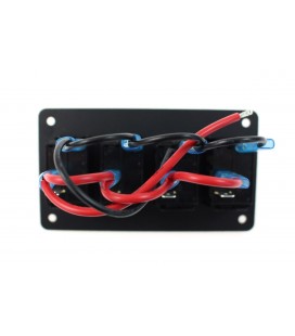 Alu panel switch, ONOFFx4 Red