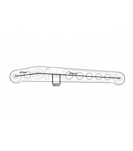 Balance levelers back lower Honda Civic 96-00 silver LCA