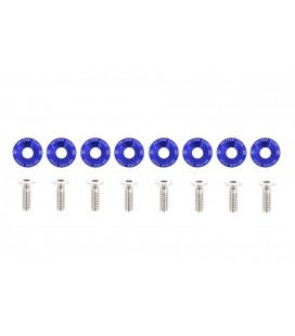 Bolts and nuts universal JDM 6mm blue