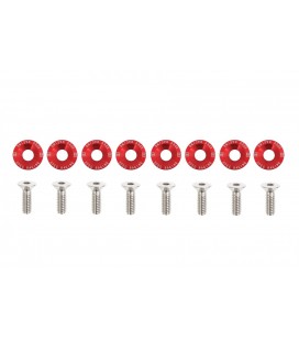 Bolts and nuts universal JDM 6mm red