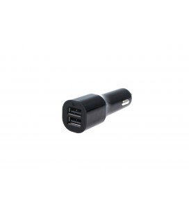 Automobilio telefono pakrovėjas 12-24V 2xUSB 2.4A juodas Type 2