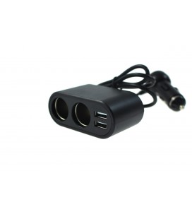 Automobilio telefono pakrovėjas dvigubas 12-24V + 2xUSB 2.1A