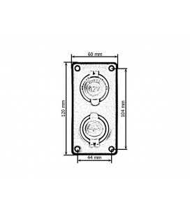 Dvigubas skydelis 1xUSB 3.1A, 1xZ