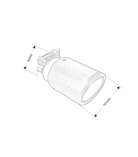 Išmetimo sistemos antgalis RM MOTORS 63-101mm