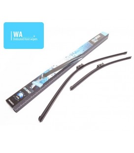 Front set dedicated silicon wiperblades Ford Focus II Peugeot 207