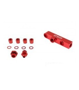 Fuel Pump Manifold 2in1 Red