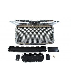 Bamperio grotelės AUDI A3 8P RS-STYLE (chrominės) (05-09)