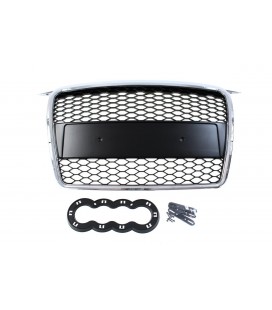 Bamperio grotelės AUDI A3 8P RS-STYLE (chrominė juodos) (05-08)