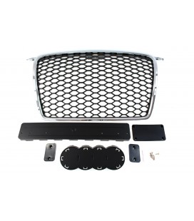 Bamperio grotelės AUDI A3 8P RS-STYLE (chrominės juodos) (05-09)