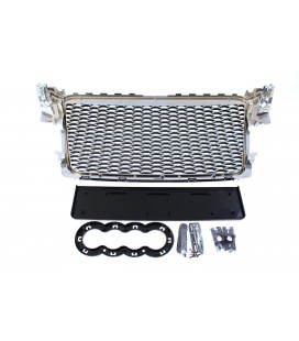 GRILLE AUDI A4 B8 RS-STYLE CHROME-BLACK (08-12) PDC