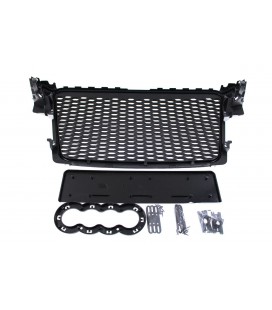 GRILLE AUDI A4 B8 RS-STYLE SILVER-BLACK (08-12) PDC