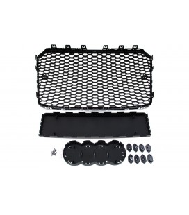 Bamperio grotelės AUDI A5 8T RS-STYLE (chrominės juodos) (13-16) PDC