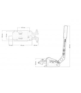 Hydraulic hand brake horizontal vertical 2 pumps